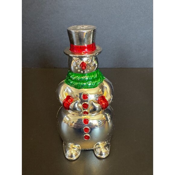 International Silver Co Holiday Cheer Red & Green Snowmen Salt & Pepper Shakers - Picture 3 of 12